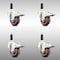 Service Caster 3.5 Inch 316SS High Temp Glass Filled Nylon 3/4 Inch Stem Caster Set Lck Brake SCC-SS316TTLEX20S3514-GFNSHT-34-4 - alternate 3